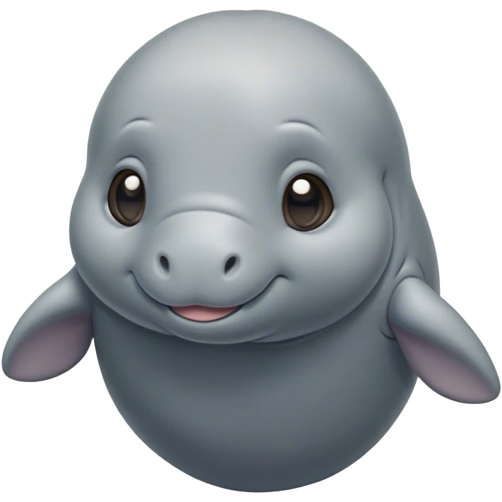 Cute, Disney-style baby manatee emoji