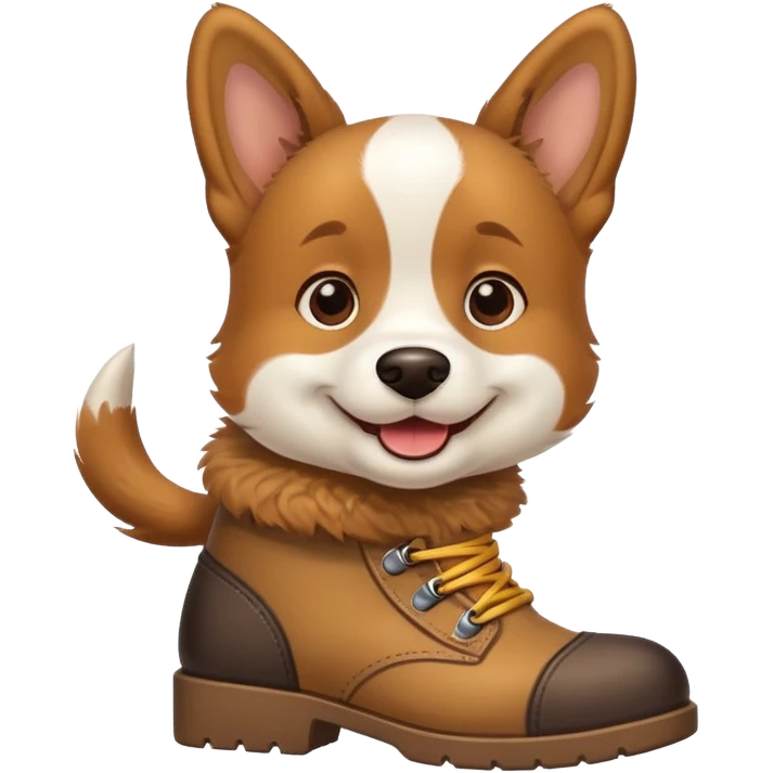 Perro con botas emoji