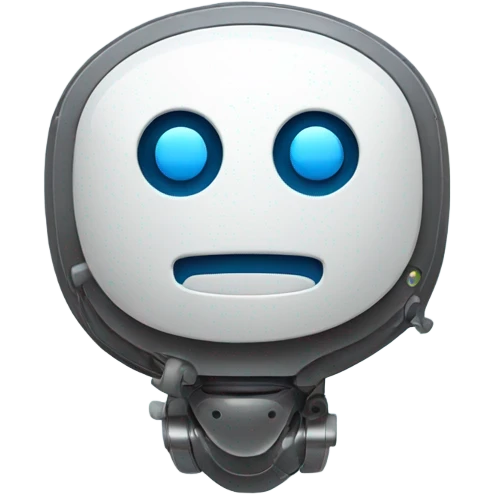 chat bubble with a robot logo emoji