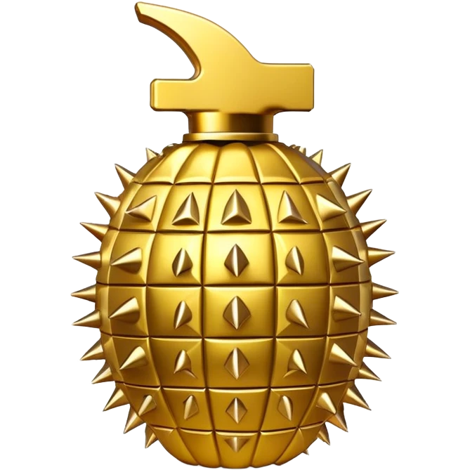 Golden grenade bomb spikes  emoji