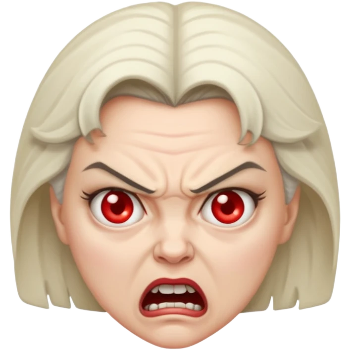mad lady super angry emoji