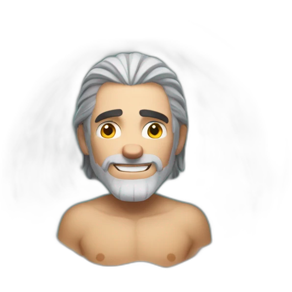 Geralt the Witcher in a tub emoji