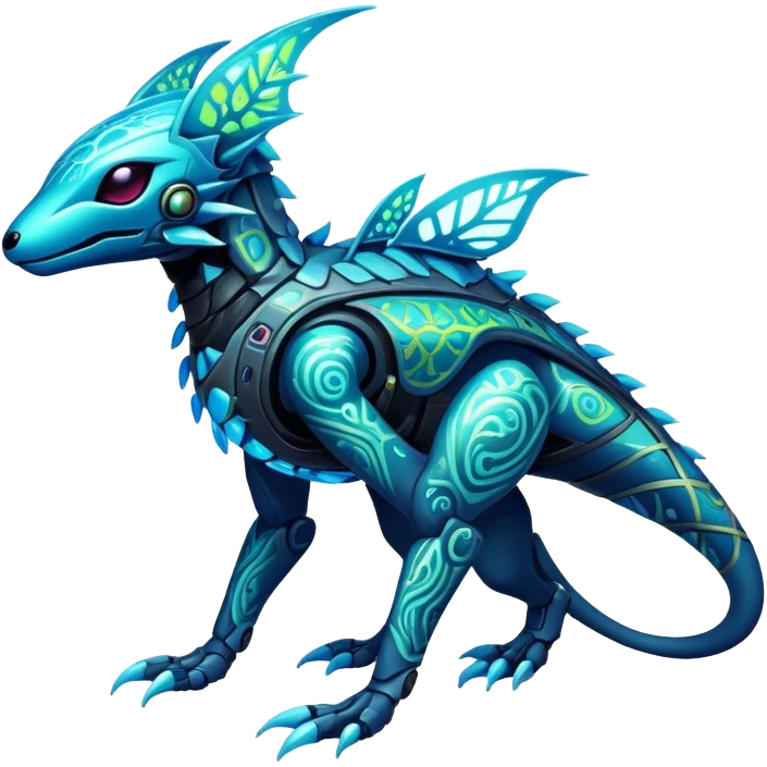  exotic tropical cyber-Protogen-Fakémon-creature emoji