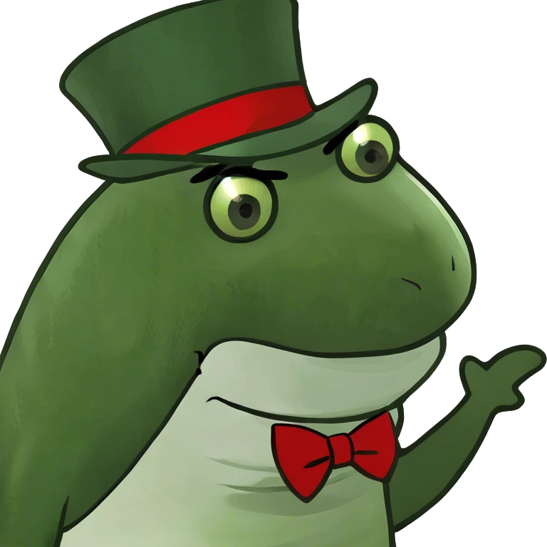 Red Shark with a top hat emoji