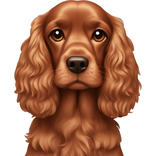 Cocker spaniel red do emoji