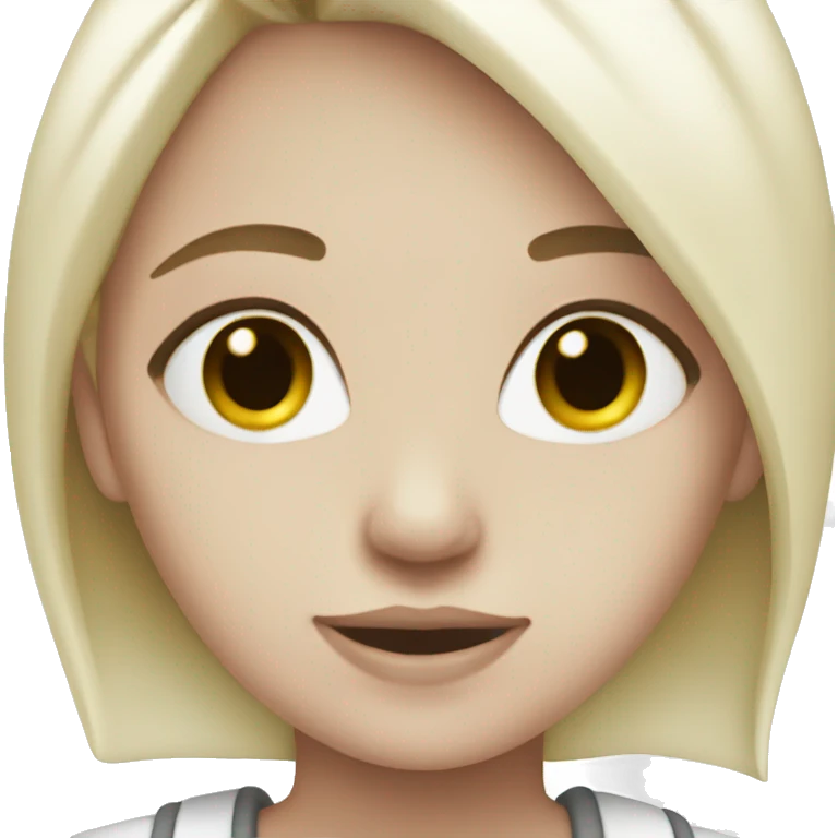 White aesthetic emoji girl  emoji