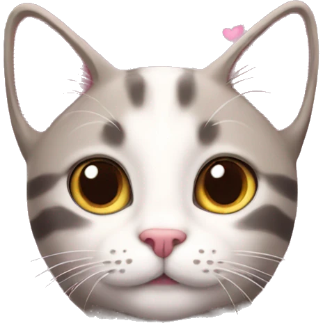 Cat with pink hearts 🥰 emoji