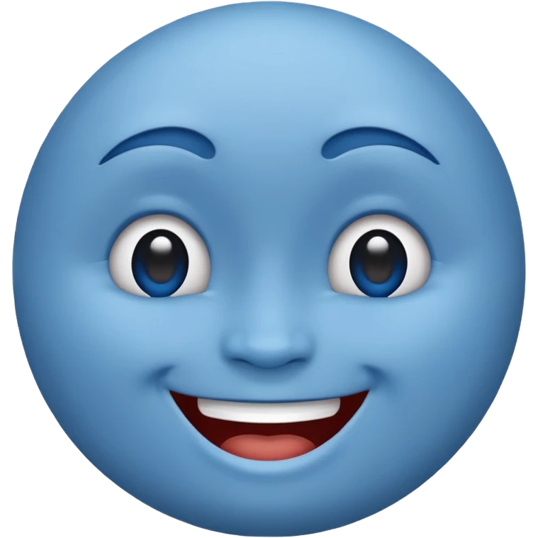 blue happy face emoji