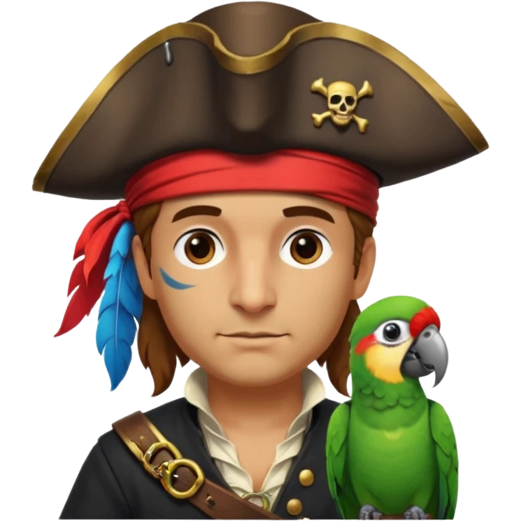 pirate and parrot emoji
