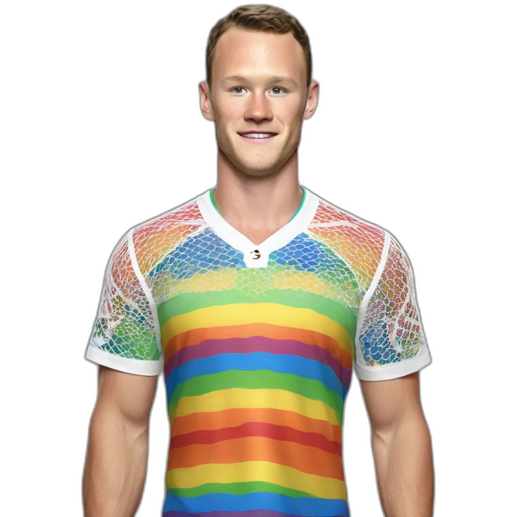 Jonathan Toews wearing rainbow lace shirt emoji