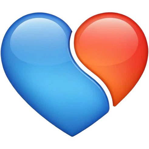 Create a heart with the Armenian tricolor (red, blue, orange) emoji