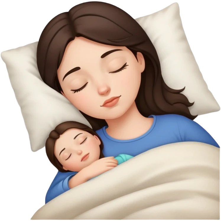 Brunette girl sleeping emoji