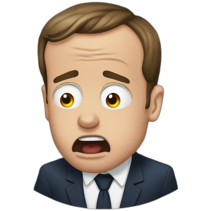 Emmanuel Macron crying emoji
