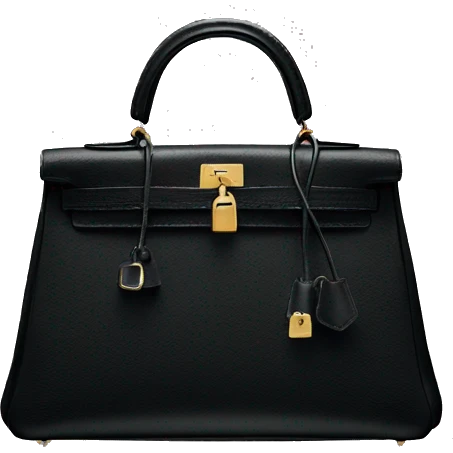 Black Hermes Kelly bag  emoji
