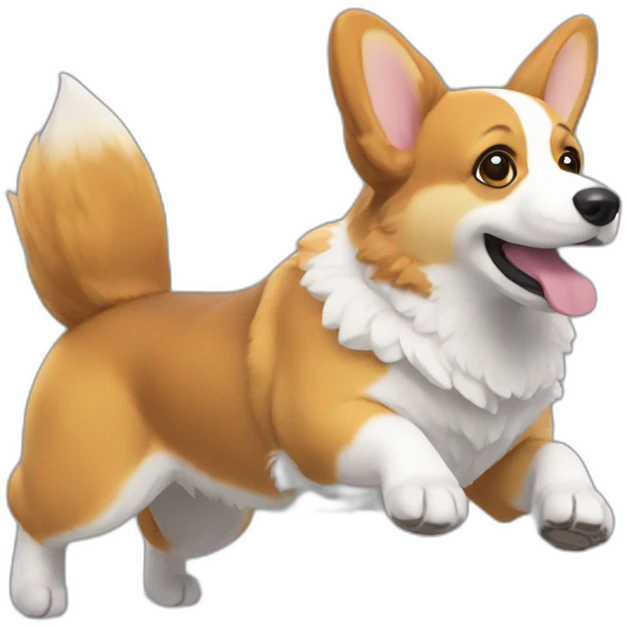 corgi volant emoji