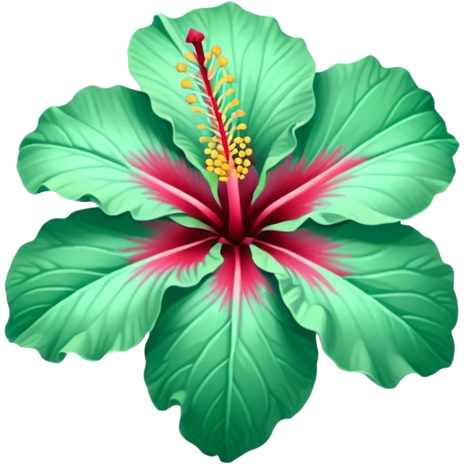 hibiscus flower mint color  emoji