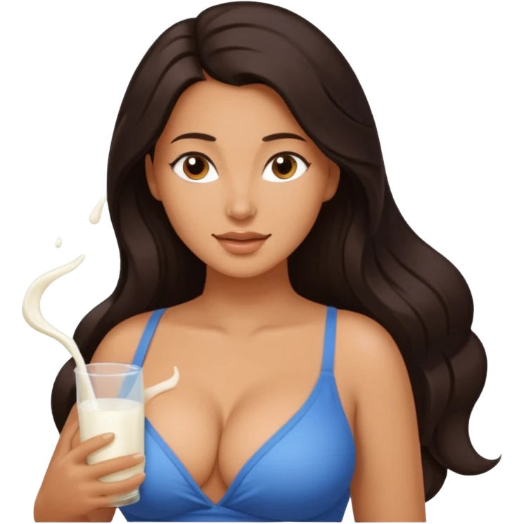 Emoji of big boobs Latina big nipples milk emoji
