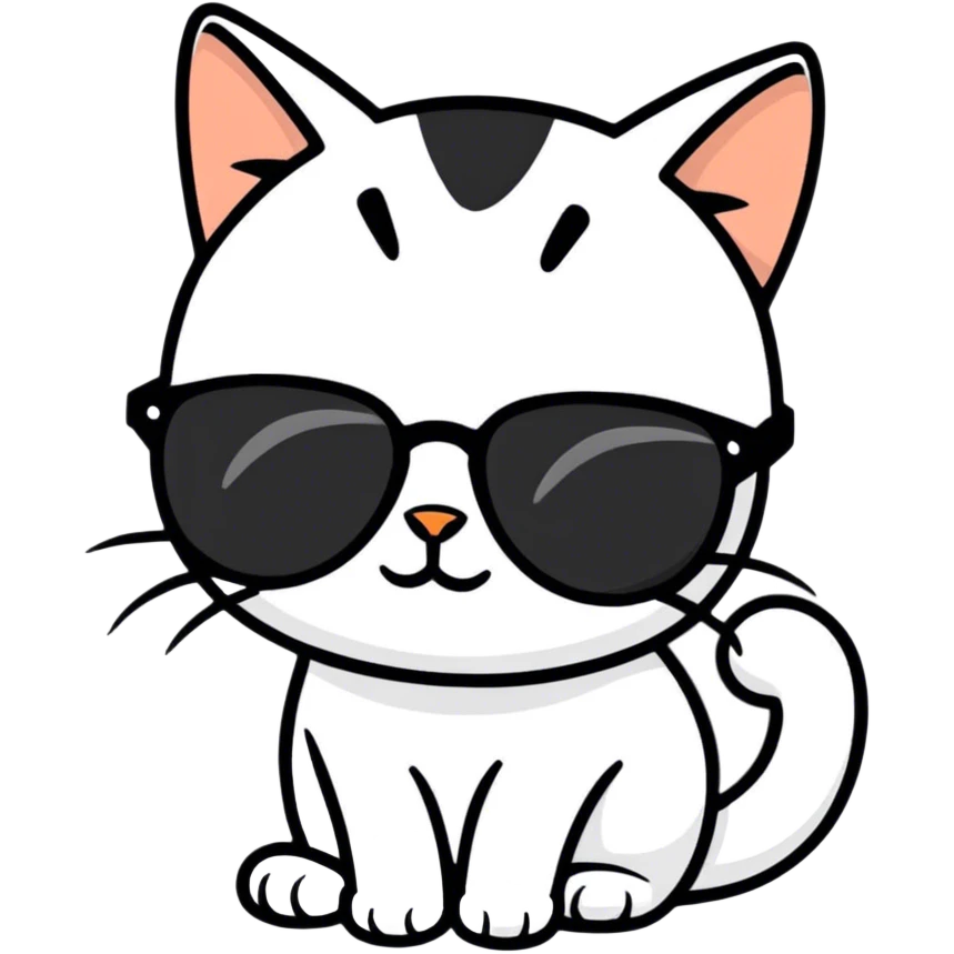 Cat with sunglasses emoji