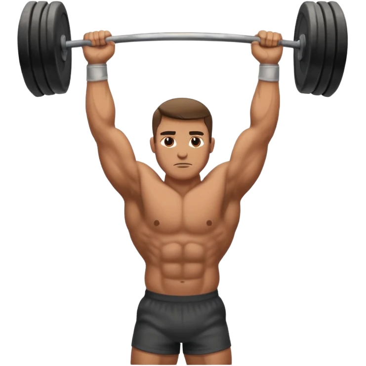 man lifting rock emoji