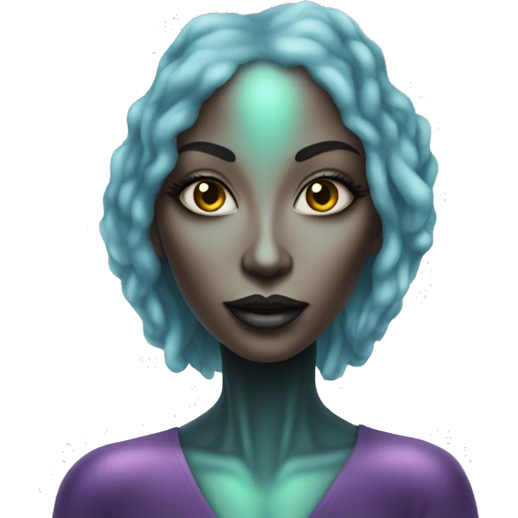 female diva alien high vibrational emoji