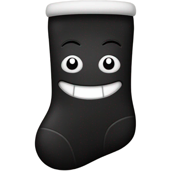 Black Sock with a happy face emoji