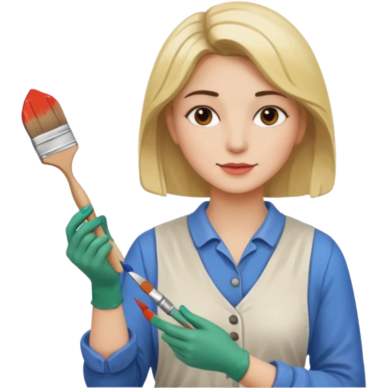 Ceramic Painter woman emoji
