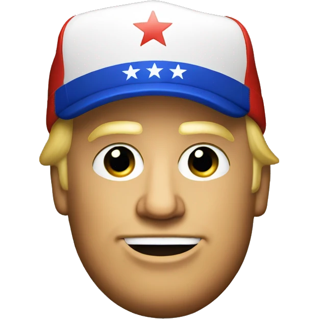 Donald trump with a maga hat on  emoji