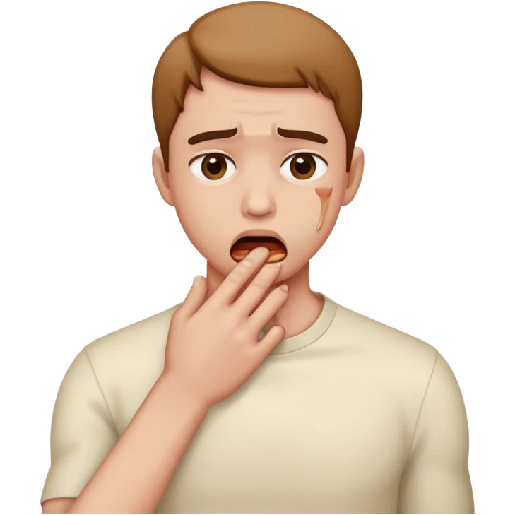 A person choking themself emoji