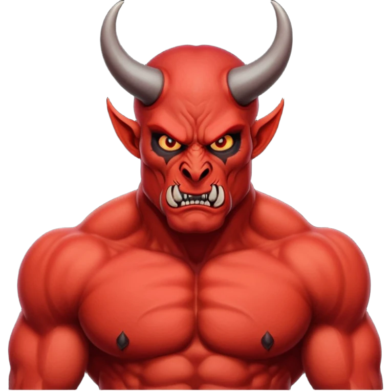 satan head and torso with arms down emoji