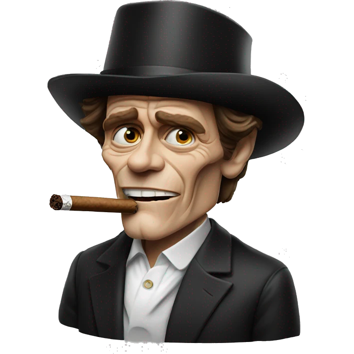 Willem dafoe with a cigar  emoji