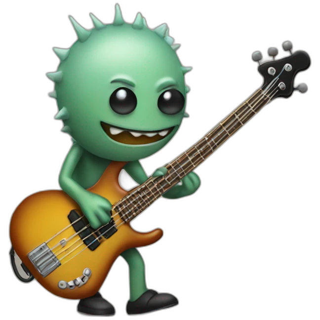 Flea playing bass emoji