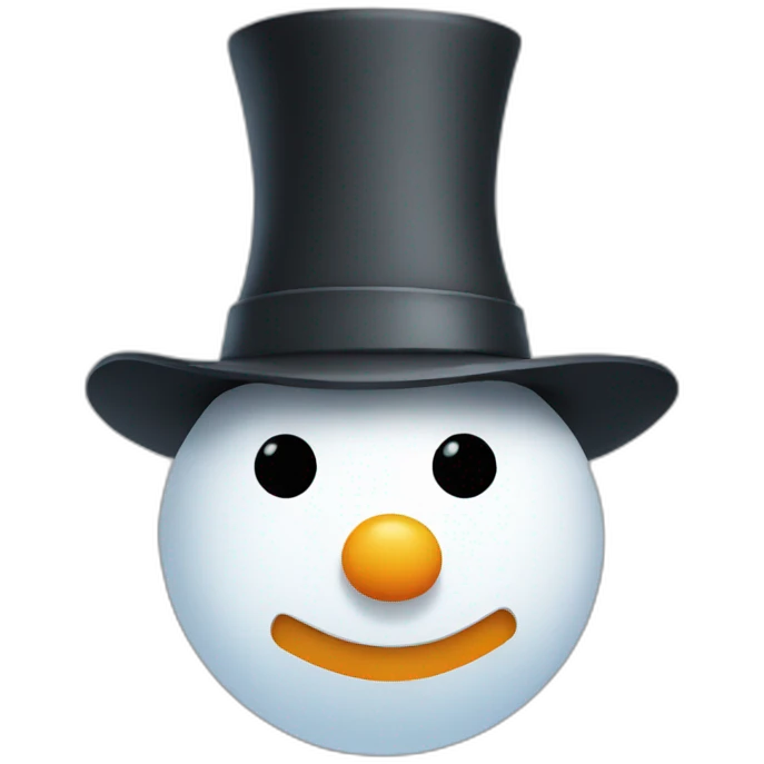 no hat snowman head emoji