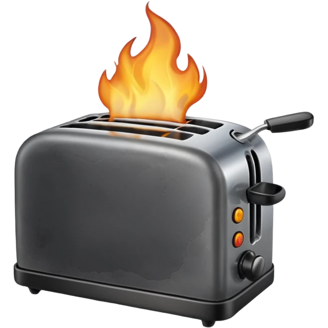 burning toster emoji