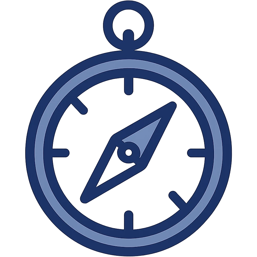 compass, modern icon style, simple and clear emoji