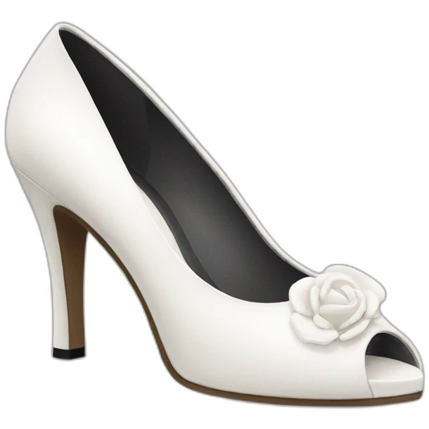 chanel shoes white with heels emoji