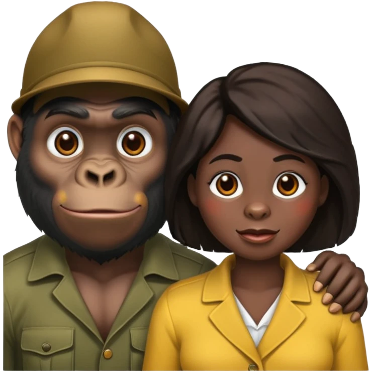 gorilla with wife  emoji