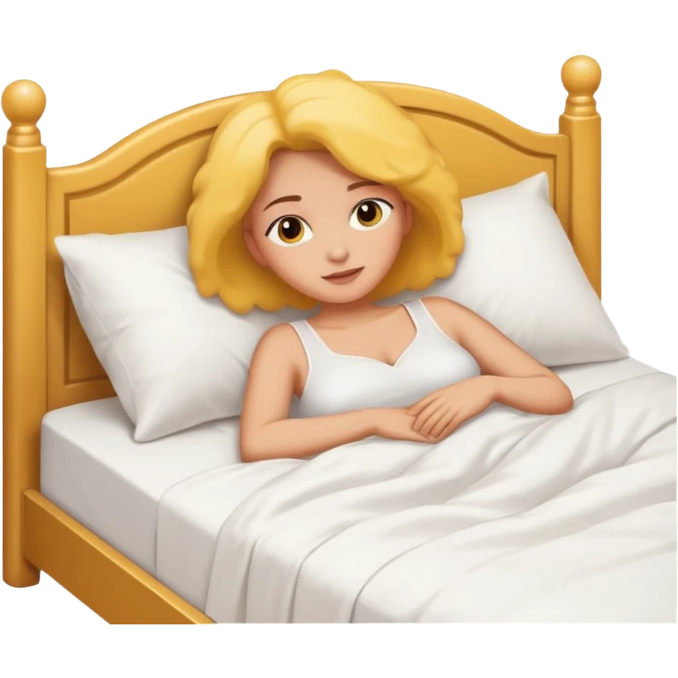 yellow woman lying in bed emoji