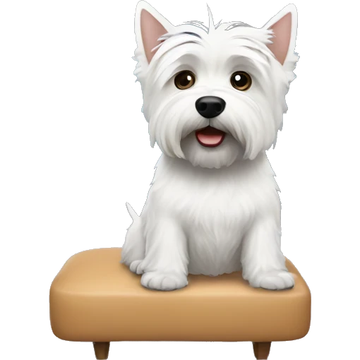 west highland terrier watching tv emoji