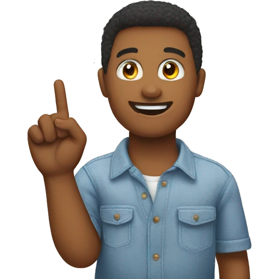 american sign language finger spelling the letter b emoji