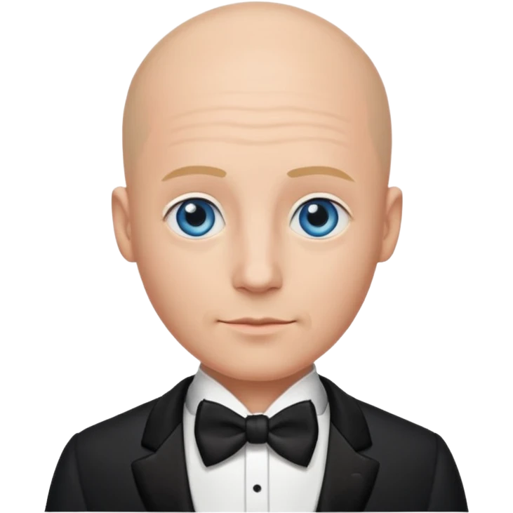 Bald blue eyed groom  emoji