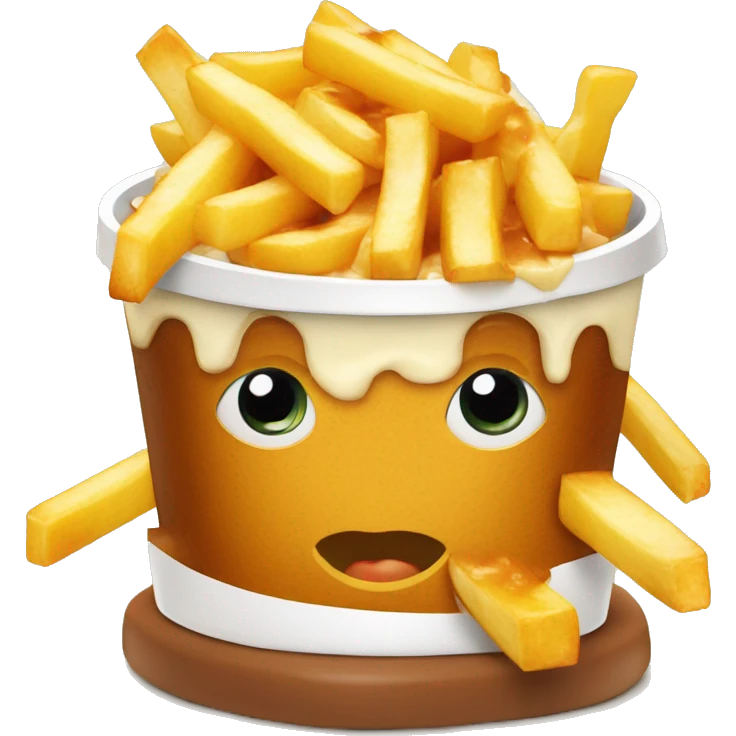Poutine qui mange une poutine emoji