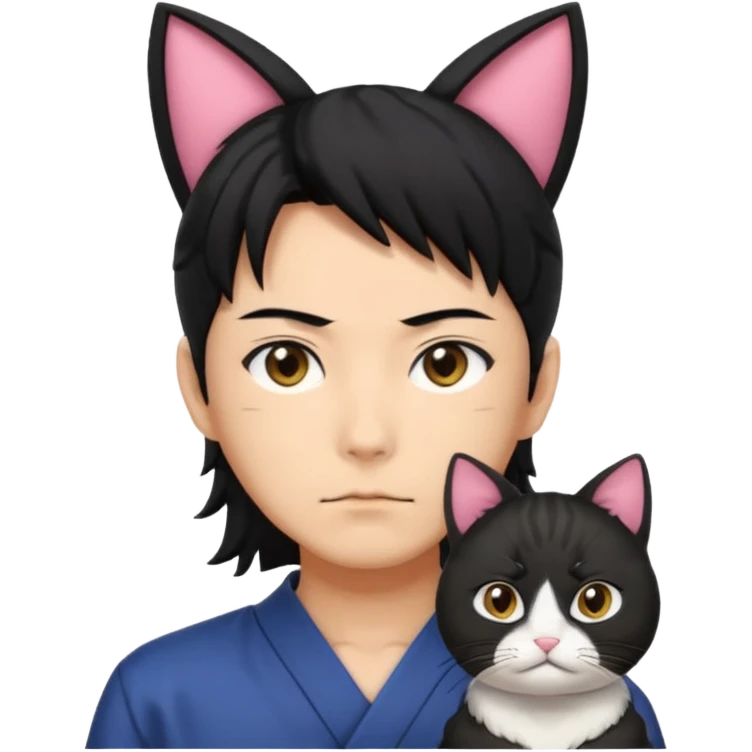 Toji Fushiguro with cat ears emoji