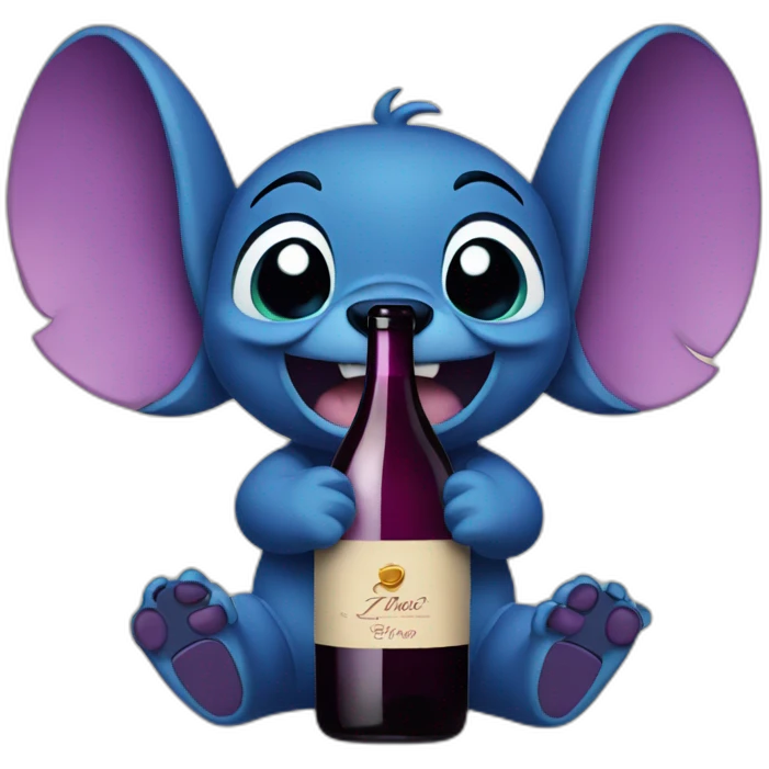 Stich with wine emoji