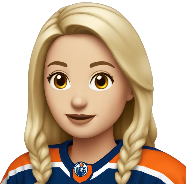 Edmonton oilers nhl female fan emoji