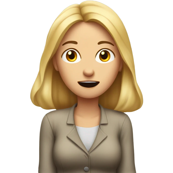 white woman shrugging hands incensed emoji