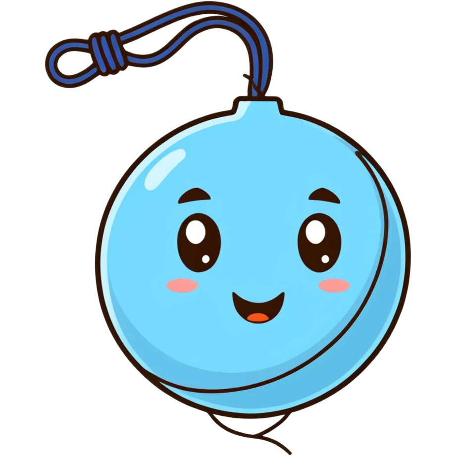 Blue squeeze ball for mri with cord emoji