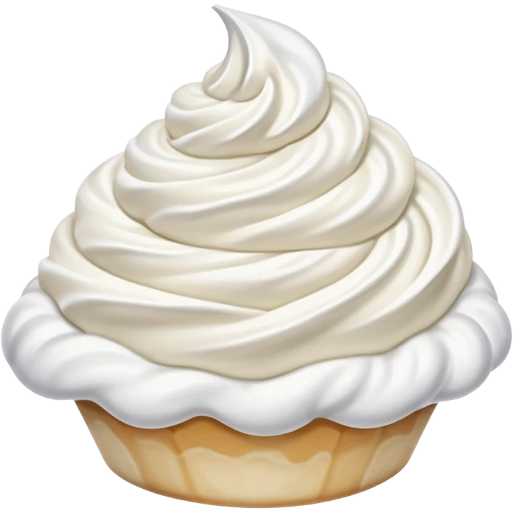 extra fluffy whipped cream swirl emoji