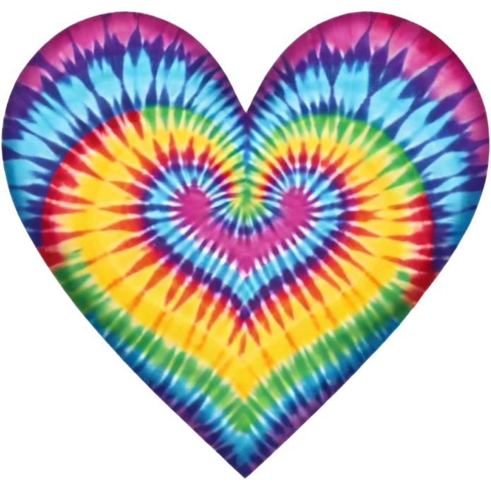 Rainbow tie dye heart  emoji