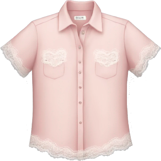 light pink Shirt with lace emoji