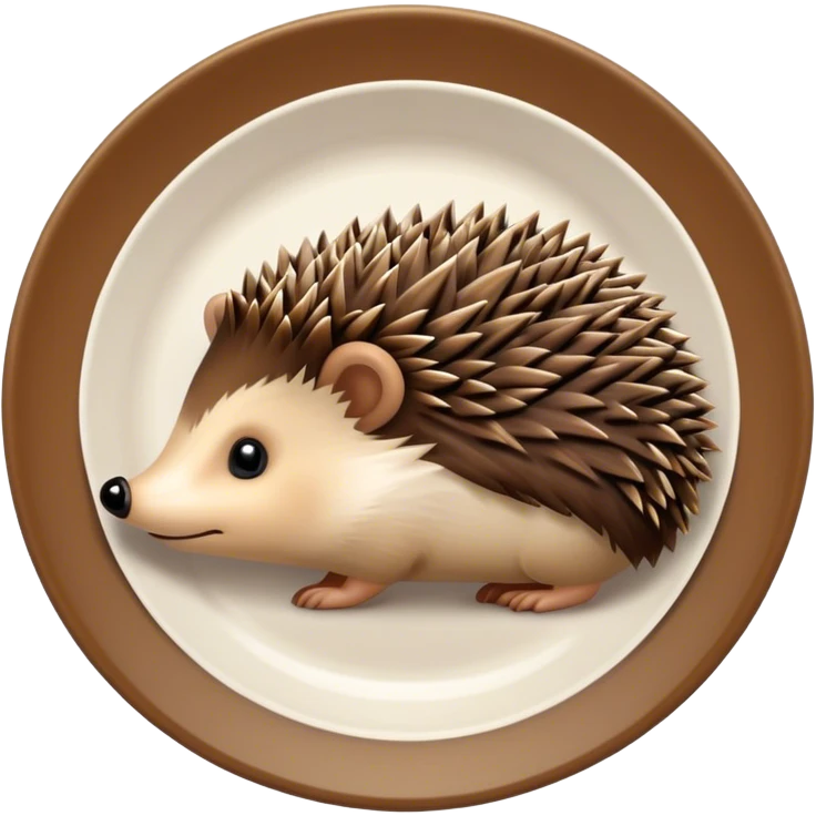 hedgehog in a plate emoji